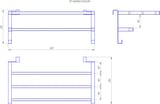 Полиця HF Sheffield 520x284 (чорний мат) 5