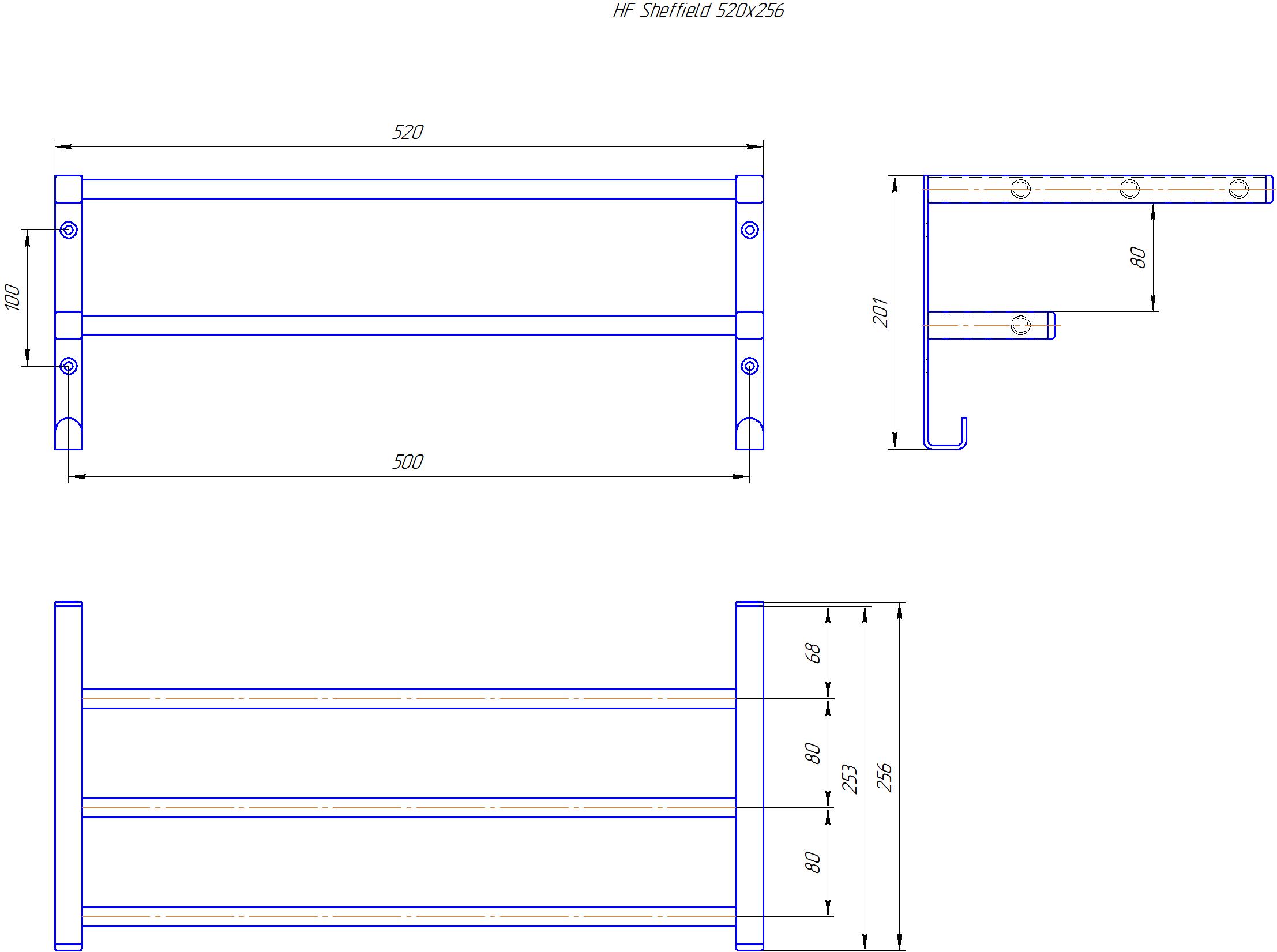 HF Sheffield 520x256 (настінне кріплення) білий мат 4