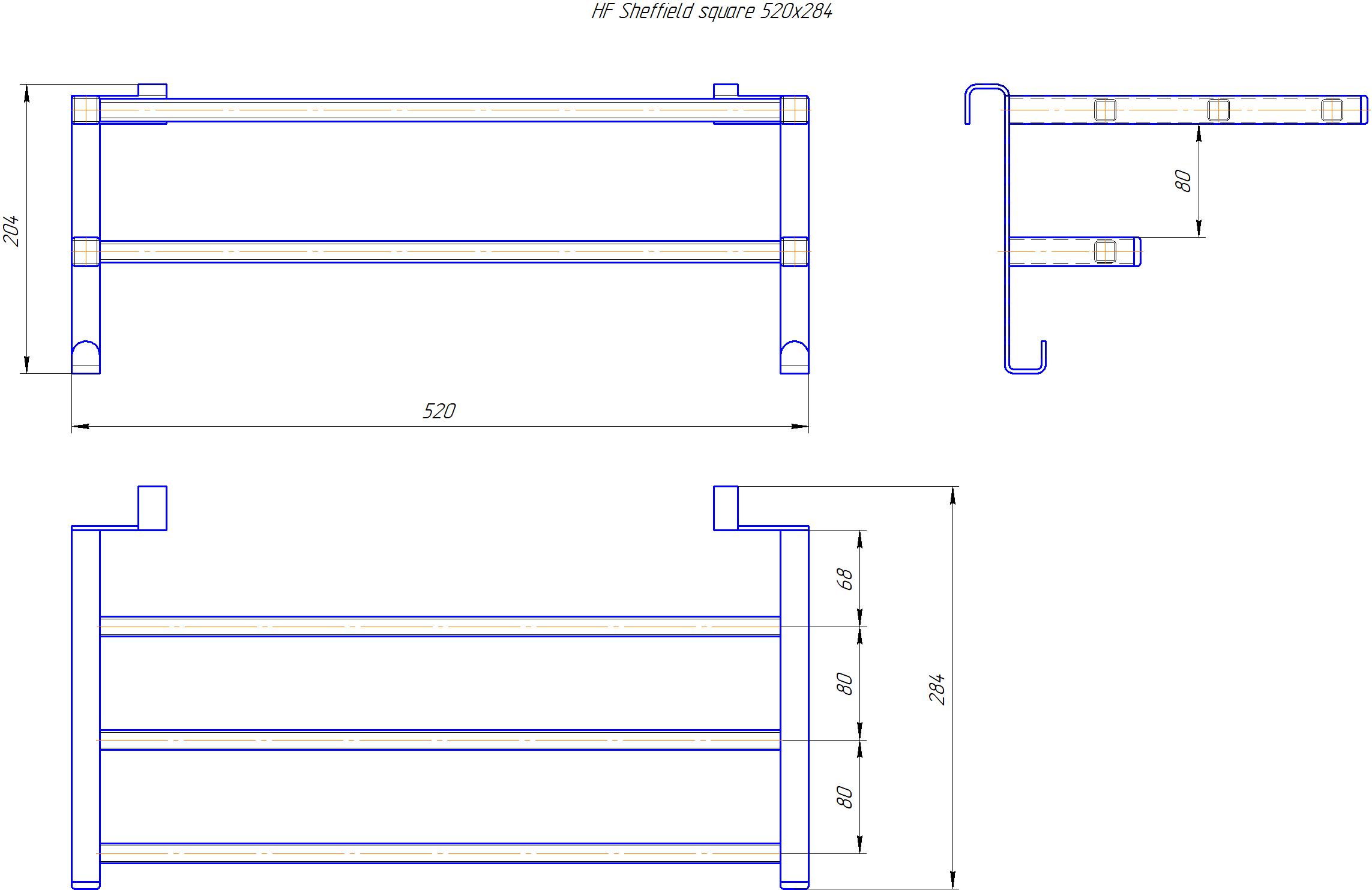 Полиця HF Sheffield 520x284 профільна 5