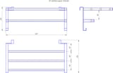 Полиця HF Sheffield 520x284 (профільна, чорний мат) 5