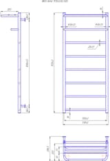 Водяна рушникосушарка Inox Готель 1170х530/500 4