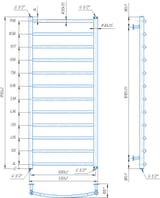 Водяна рушникосушарка Inox Класік 1170х530/500 4