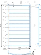 Водяна рушникосушарка Inox Класік 1170х630/600 3