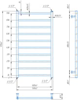 Водяна рушникосушарка Inox Флет 970х530/500 4