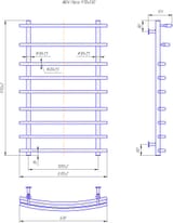 Водяна рушникосушарка Inox Маріо 970х630/500 4