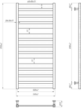 Водяна рушникосушарка Inox Санті 1170х530/500 4