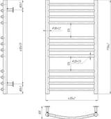 Водяна рушникосушарка Inox Фенікс 770х430/400 4