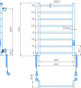 Електрична рушникосушарка HF Leeds 770х530 чорний мат 5