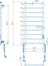Електрична рушникосушарка HF Leeds 970х430 чорний мат 5