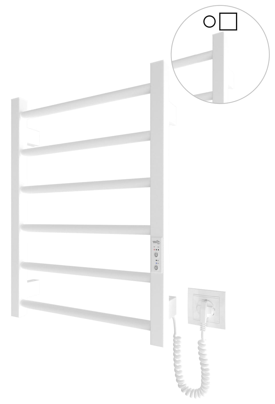 Електрична рушникосушарка HF Leeds 570х430 білий мат