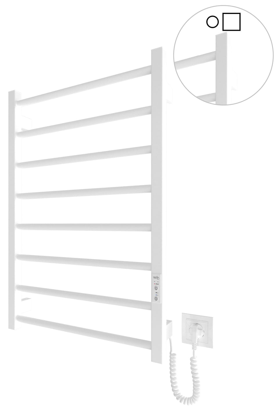Електрична рушникосушарка HF Leeds 770х530 білий мат