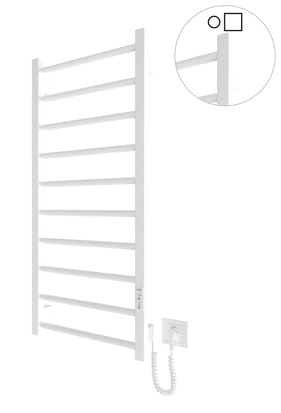 Електрична рушникосушарка HF Leeds 970х430 білий мат