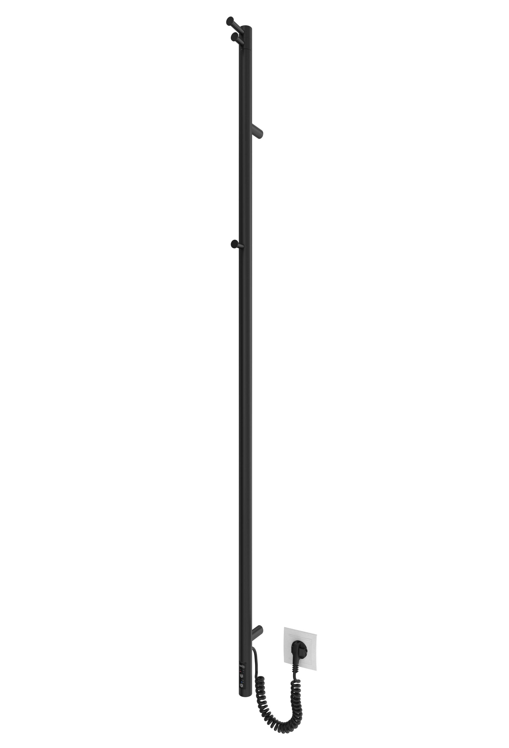 Електрична рушникосушарка Рей Ø30 L1500х30/130 TR КТ чорний мат