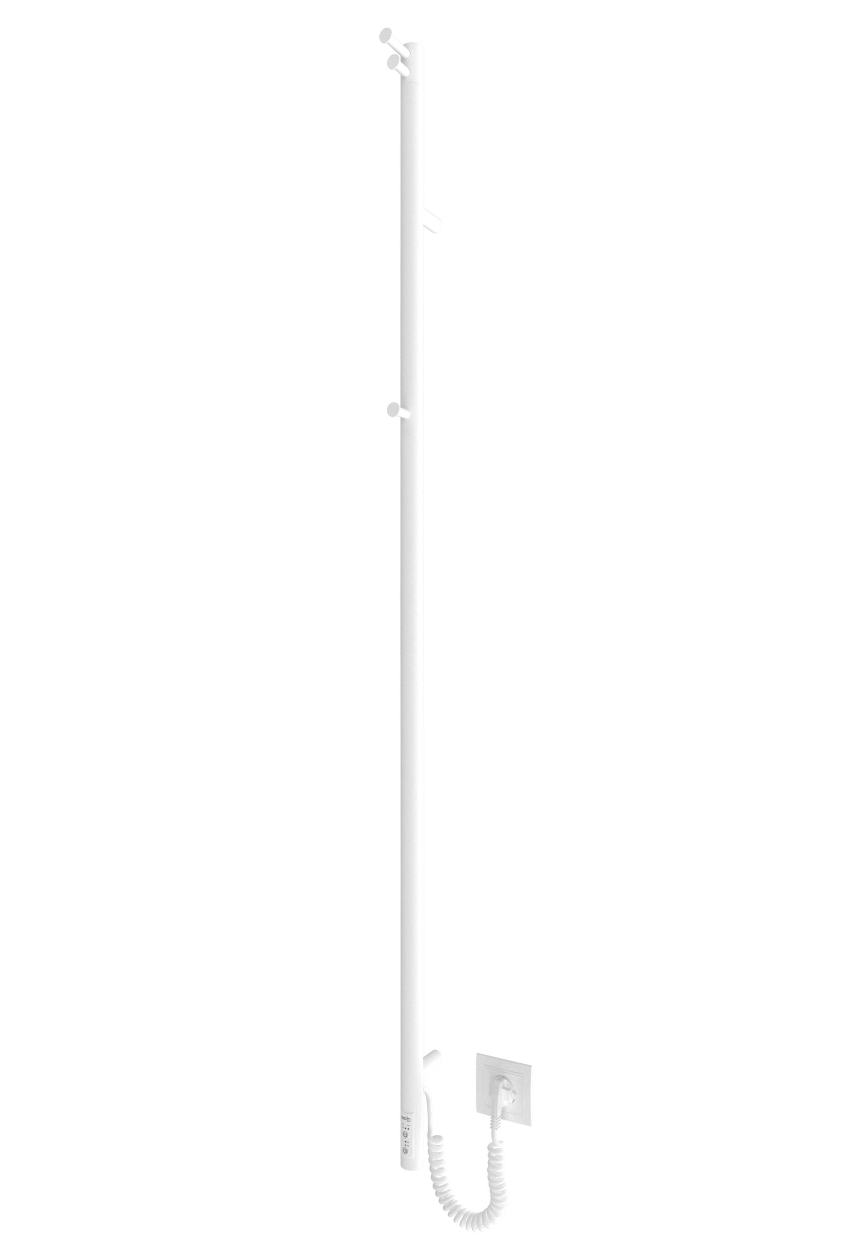 Електрична рушникосушарка Рей Ø30 L1500х30/130 TR КТ білий мат